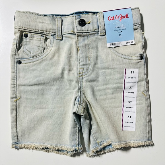 Cat & Jack Toddler Girls Shorts with Adjustable Waist Light Blue, 3T - Picture 3 of 5